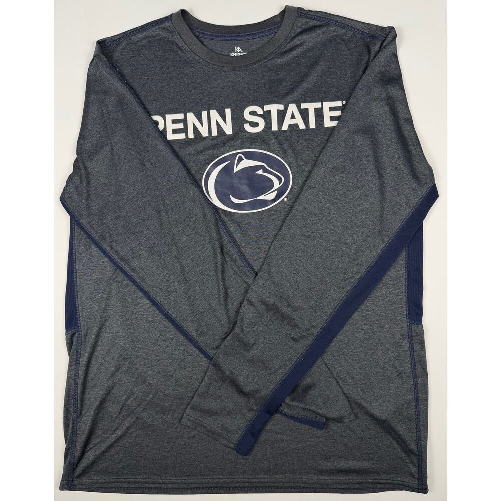 Penn State Nittany Lions Long Sleeve Performance Shirt Gray Mens Large